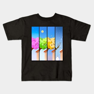 Four seasons at my house Kids T-Shirt